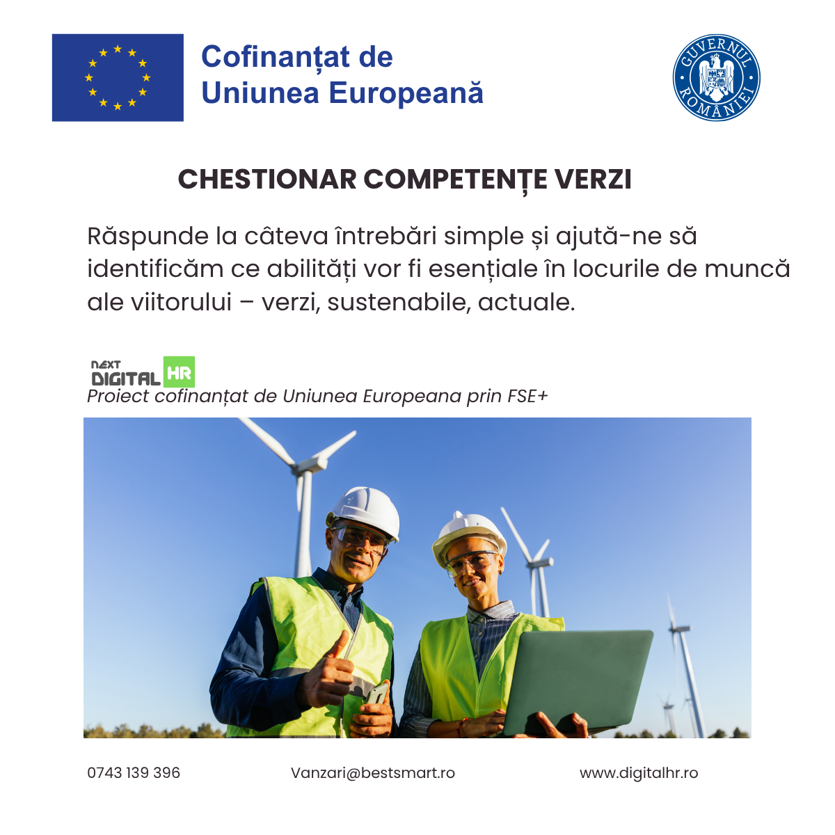 Viitorul locurilor de muncă verzi începe cu tine: completează chestionarul și contribuie la un ghid esențial pentru economia vii